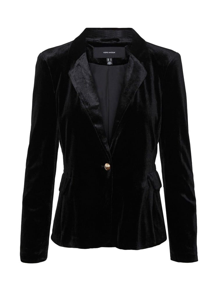 VERO MODA Black Velvet Blazer - Image 6 of 6
