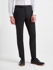 MOSS Charcoal Grey Slim Stretch Suit: Trousers - Image 1 of 4