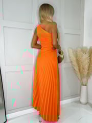 AX Paris One Shoulder Cut Out Pleated Midi Dress - Image 2 of 4