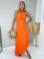 AX Paris One Shoulder Cut Out Pleated Midi Dress - Image 4 of 4