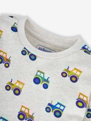 JoJo Maman Bébé Natural Boys' 2-Pack Tractor Jersey Pyjamas - Image 9 of 11