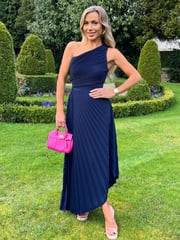 AX Paris One Shoulder Cut Out Pleated Midi Dress - Image 3 of 3
