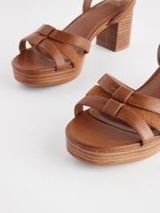 Tan Brown Forever Comfort® Low Platform Heels - Image 5 of 6