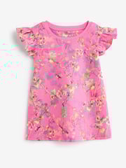 Pink/ Yellow Floral Short Pyjamas 3 Pack (9mths-12yrs) - Image 6 of 12