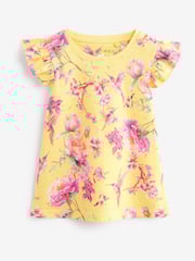 Pink/ Yellow Floral Short Pyjamas 3 Pack (9mths-12yrs) - Image 7 of 12