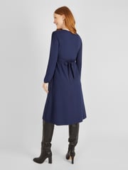 JoJo Maman Bébé Navy Maternity & Nursing Wrap Dress - Image 2 of 4