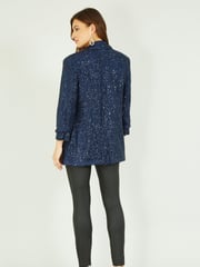 Yumi Blue Sequin Blazer With Pockets - Image 2 of 4