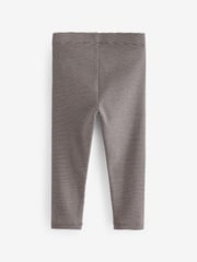Rust Brown/Sage Green Stripe All Over Print Ribbed Leggings 3 Pack (3mths-7yrs) - Image 2 of 3