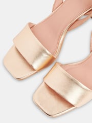 Whistles Gold Eden Block Heel Sandals - Image 3 of 3