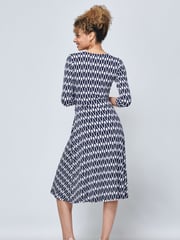 Jolie Moi Blue Odilia Fit & Flare Jersey Dress - Image 2 of 6