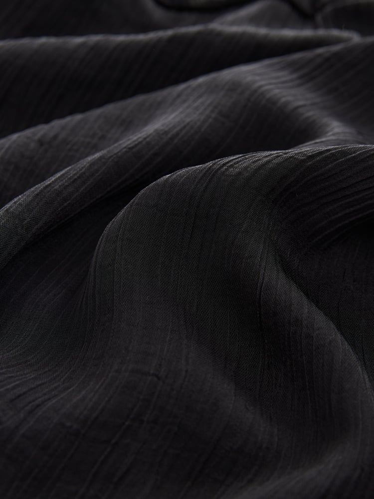 Black Textured Cape Long Sleeve Mini Dress - Image 6 of 6