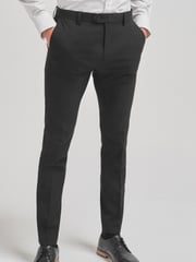 Black Super Skinny Fit Stretch Smart Trousers - Image 1 of 6