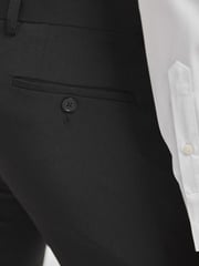 Black Super Skinny Fit Stretch Smart Trousers - Image 4 of 6