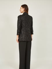 Yumi Black Sequin Blazer With Pockets - Image 2 of 5