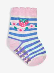 JoJo Maman Bébé Pink 3-Pack Fruit Socks - Image 3 of 4