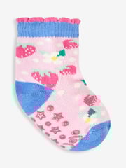 JoJo Maman Bébé Pink 3-Pack Fruit Socks - Image 4 of 4
