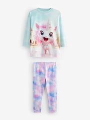 Unicorn Leggings 100% Cotton Pyjamas 2 Pack (3-12yrs) - Image 3 of 7