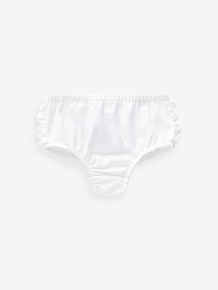 White Baby 100% Cotton Knickers 3 Pack (0mths-2yrs) - Image 2 of 4