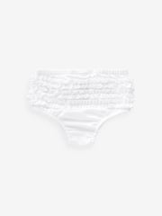 White Baby 100% Cotton Knickers 3 Pack (0mths-2yrs) - Image 3 of 4
