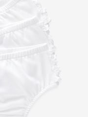 White Baby 100% Cotton Knickers 3 Pack (0mths-2yrs) - Image 4 of 4
