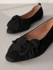 Black Signature Leather Corsage Ballerinas - Image 6 of 6