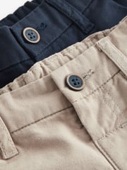 Navy/Stone Chino Shorts 2 Pack (3mths-7yrs) - Image 5 of 5