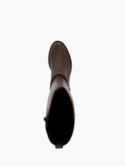 Dune London Brown Tildy Strap Detail High Leg Long Boots - Image 4 of 5