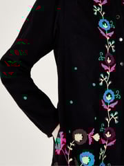 Monsoon Black Cord Embroidered Kim Short Dress - Image 4 of 5