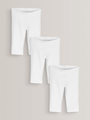 White 3 Pack Cropped Leggings (3-16yrs) - Image 1 of 4