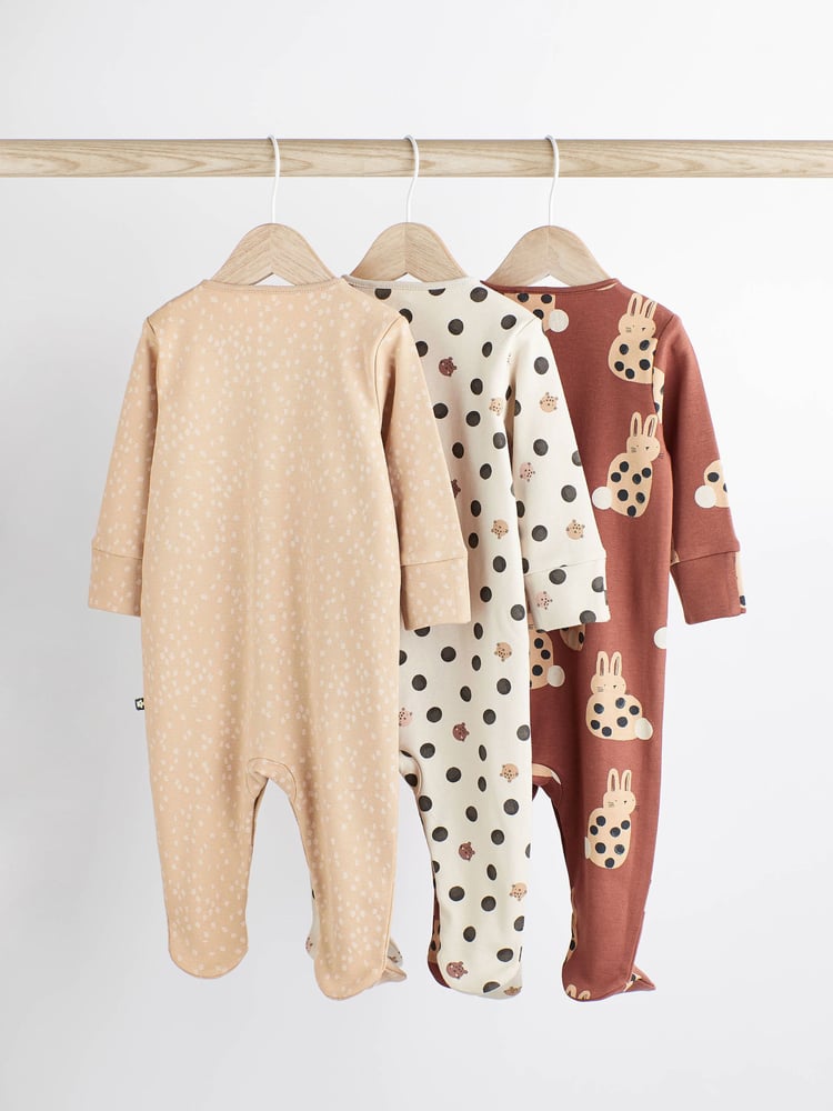 Orange Baby Character Sleepsuits 3 Pack (0-3yrs) - Image 2 of 13