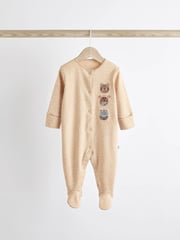 Orange Baby Character Sleepsuits 3 Pack (0-3yrs) - Image 3 of 13