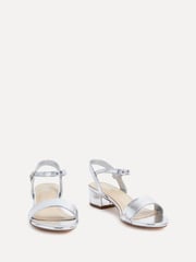 Linzi Silver Kezzi Barely There Low Block Heeled Sandals - Image 3 of 5