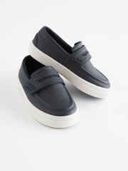 Navy Standard Fit (F) Penny Loafers - Image 1 of 6