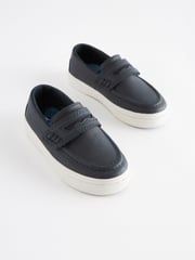 Navy Standard Fit (F) Penny Loafers - Image 3 of 6