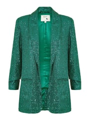 Yumi Dark Green Sequin Blazer With Pockets - Image 5 of 5