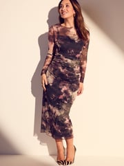 Myleene Klass Animal Print Mesh Dress - Image 1 of 5