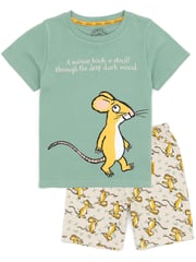 Vanilla Underground Green Gruffalo Kids Licensing 100% Cotton Pyjamas 2 Packs - Image 2 of 5