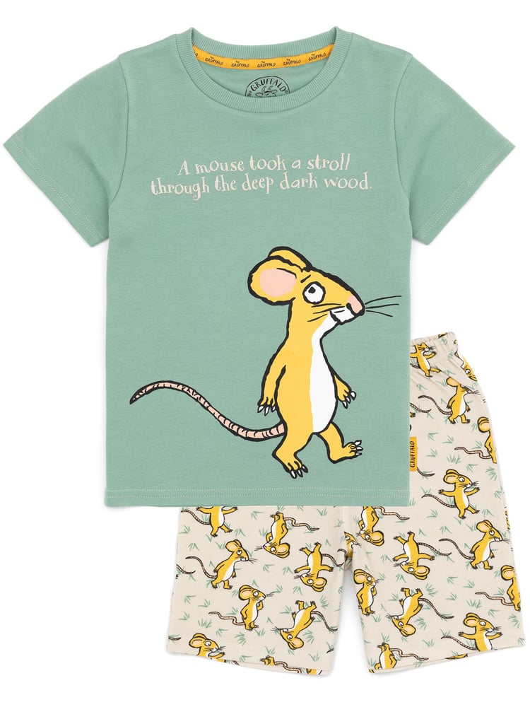 Vanilla Underground Green Gruffalo Kids Licensing 100% Cotton Pyjamas 2 Packs - Image 2 of 5 Vanilla Underground Green Gruffalo Kids Licensing 100% Cotton Pyjamas 2 Packs - Image 2 of 5