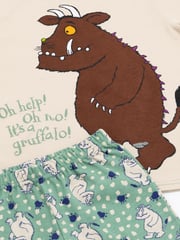 Vanilla Underground Green Gruffalo Kids Licensing 100% Cotton Pyjamas 2 Packs - Image 4 of 5