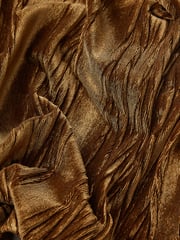 Gold Velvet Long Sleeve Wrap Top - Image 6 of 6