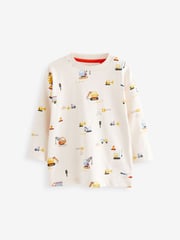 Blue Diggers Long Sleeve Transport T-Shirts 3 Pack (3mths-7yrs) - Image 5 of 7