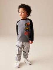 Black/White/Red Long Sleeve Transport T-Shirts 3 Pack (3mths-7yrs) - Image 3 of 9