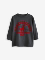 Red 100% Cotton Long Sleeve T-Shirts 3 Pack (3mths-7yrs) - Image 2 of 6