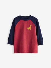 Red 100% Cotton Long Sleeve T-Shirts 3 Pack (3mths-7yrs) - Image 5 of 6