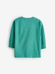 Green/Purple Long Sleeve Animal Print Character T-Shirts 3 Pack (3mths-7yrs) - Image 7 of 10