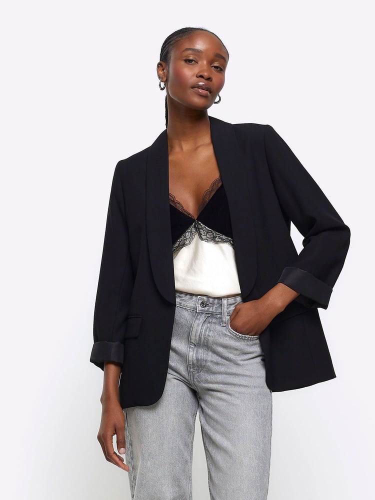 River Island Black Tailored Blazer - Image 1 of 1