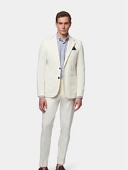 Peckham Rye White Regular Fit Contemporary Notched Lapel Jacket - Image 2 of 7