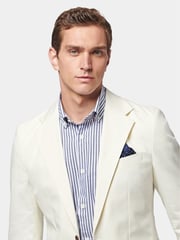 Peckham Rye White Regular Fit Contemporary Notched Lapel Jacket - Image 4 of 7