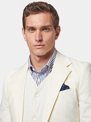 Peckham Rye White Regular Fit Contemporary Notched Lapel Jacket - Image 5 of 7