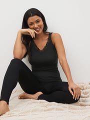 Black Next ThermoGen Lightweight Lace Trim Thermal Vest - Image 2 of 6